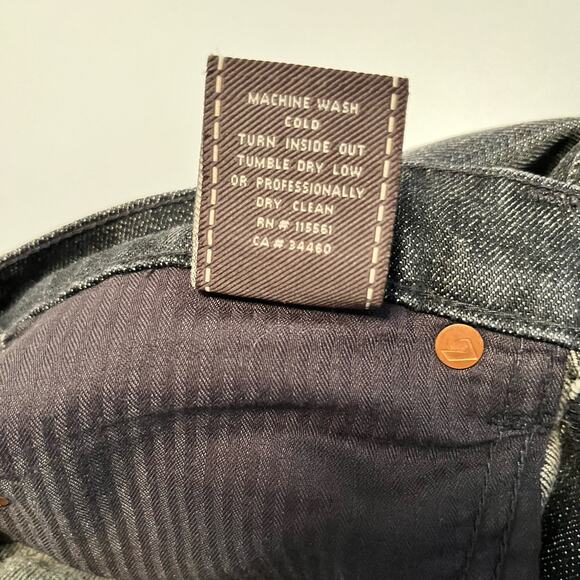 7FAM Dojo Jeans Size 28 Black Flare Diamond Rhinestone - Picture 14 of 16